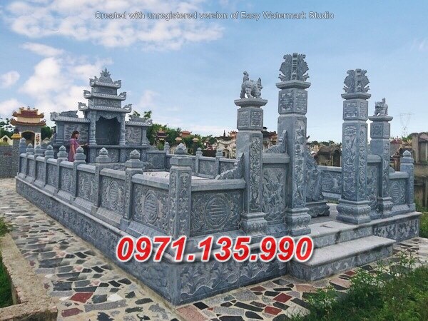 Mẫu nhà mồ đá để tro cốt đẹp bán tại an giang - lăng mộ đá dòng họ